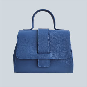 Anna Leather Handbag Cobalt