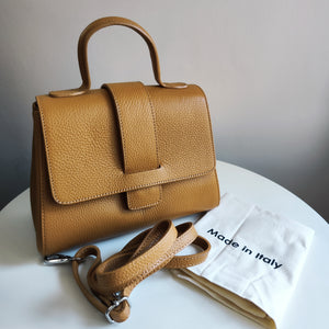 Anna Leather Handbag Caramel