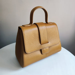 Anna Leather Handbag Caramel