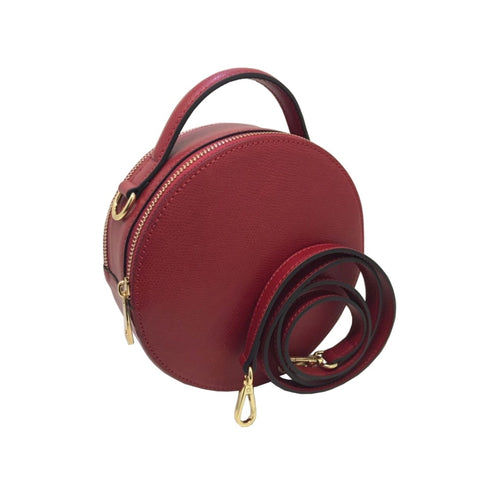 Canteen Leather HandbagCross-body Red