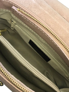 Dome Leather Handbag Nude