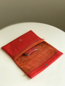 Donna Sling Red Leather Handbag