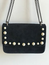 Perla Black Leather Handbag Cross-body