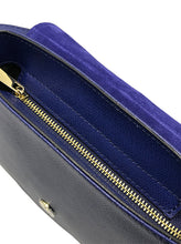 Saddle Leather Handbag Crossbody Blue