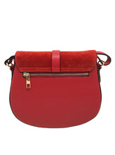 Saddle Leather Handbag Crossbody Red