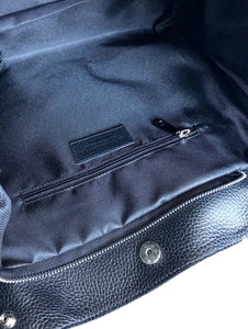Office Leather Handbag Tote Black